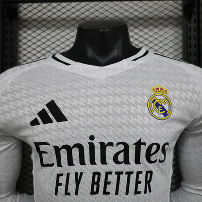 Real Madrid 2024/2025 Local Kit Manga Larga