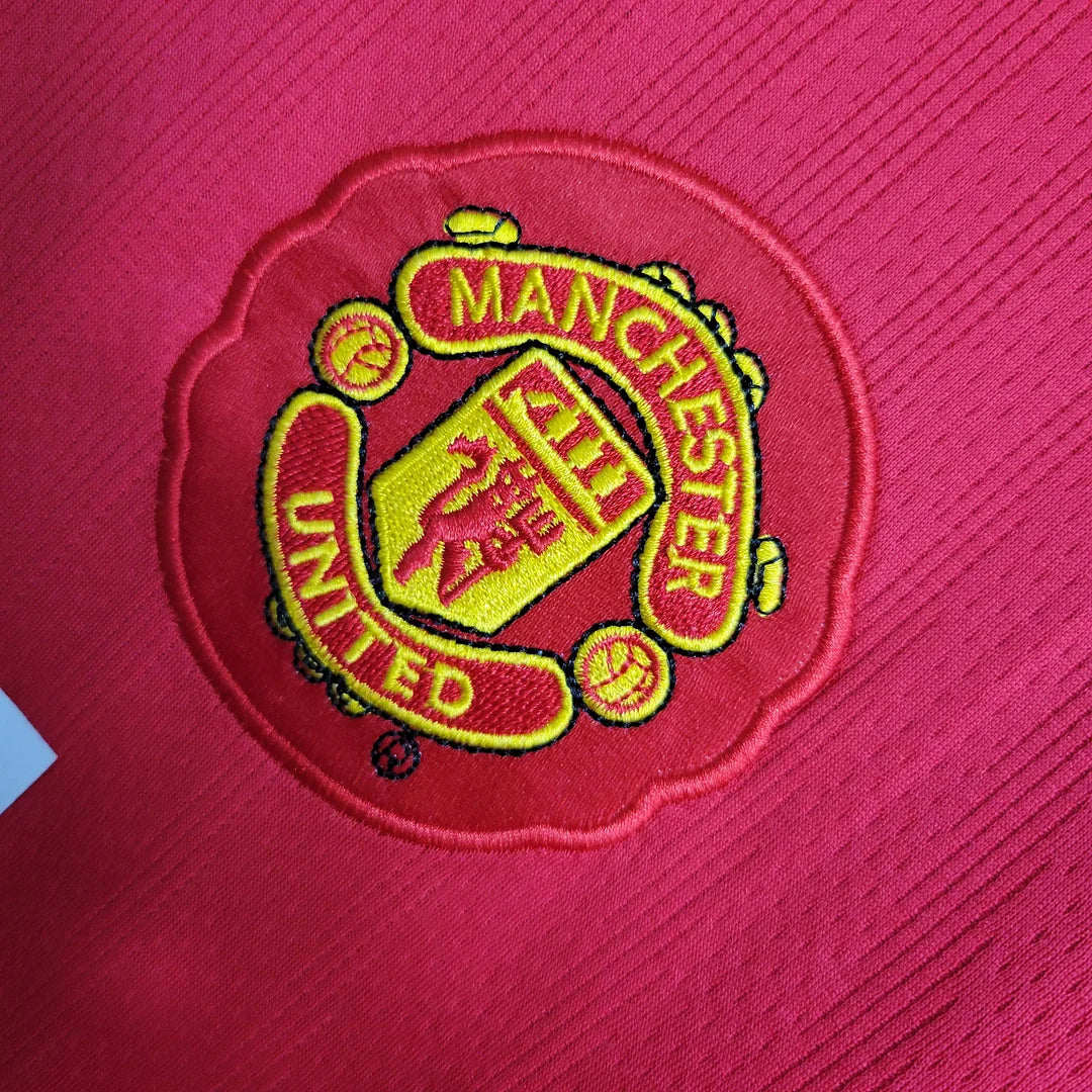 Manchester United Retro 2007-2008 Local Kit Manga Larga