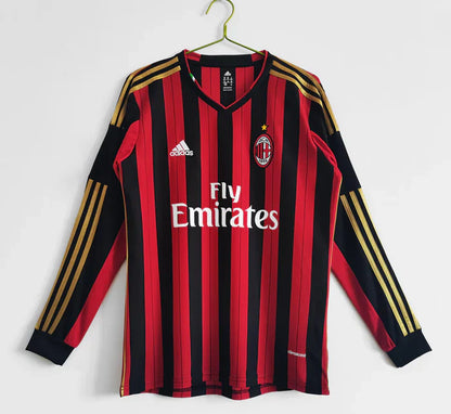 AC Milan Retro 2013-2014 Manga Larga Local Kit