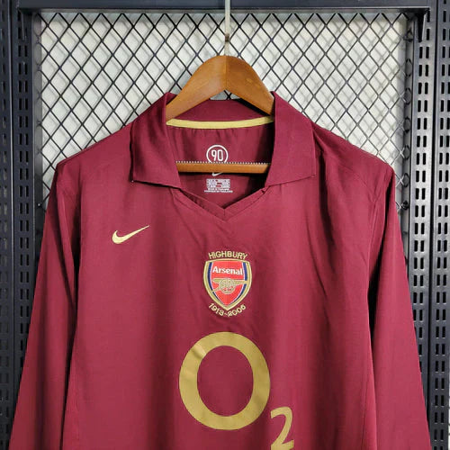 Arsenal Retro 2005-2006 Local Manga Larga