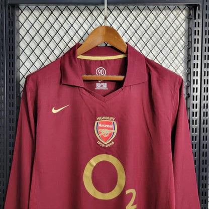 Arsenal Retro 2005-2006 Local Manga Larga