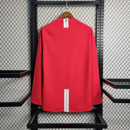 Manchester United Retro 2007-2008 Local Kit Manga Larga