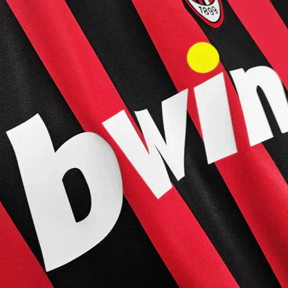AC Milan Retro 2007-2008 Manga Larga Local Kit
