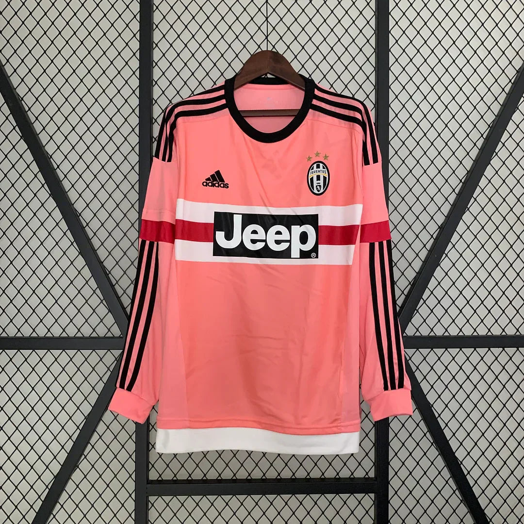 2015-2016 Juventus Retro Visitante Manga Larga