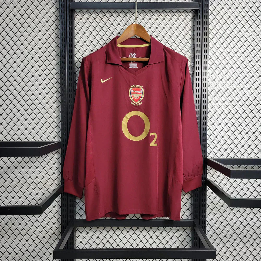 Arsenal Retro 2005-2006 Local Manga Larga