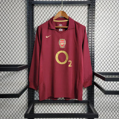 Arsenal Retro 2005-2006 Local Manga Larga