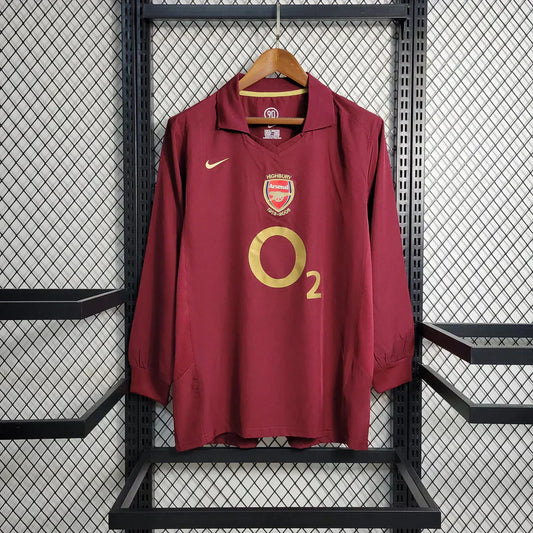 Arsenal Retro 2005-2006 Local Manga Larga