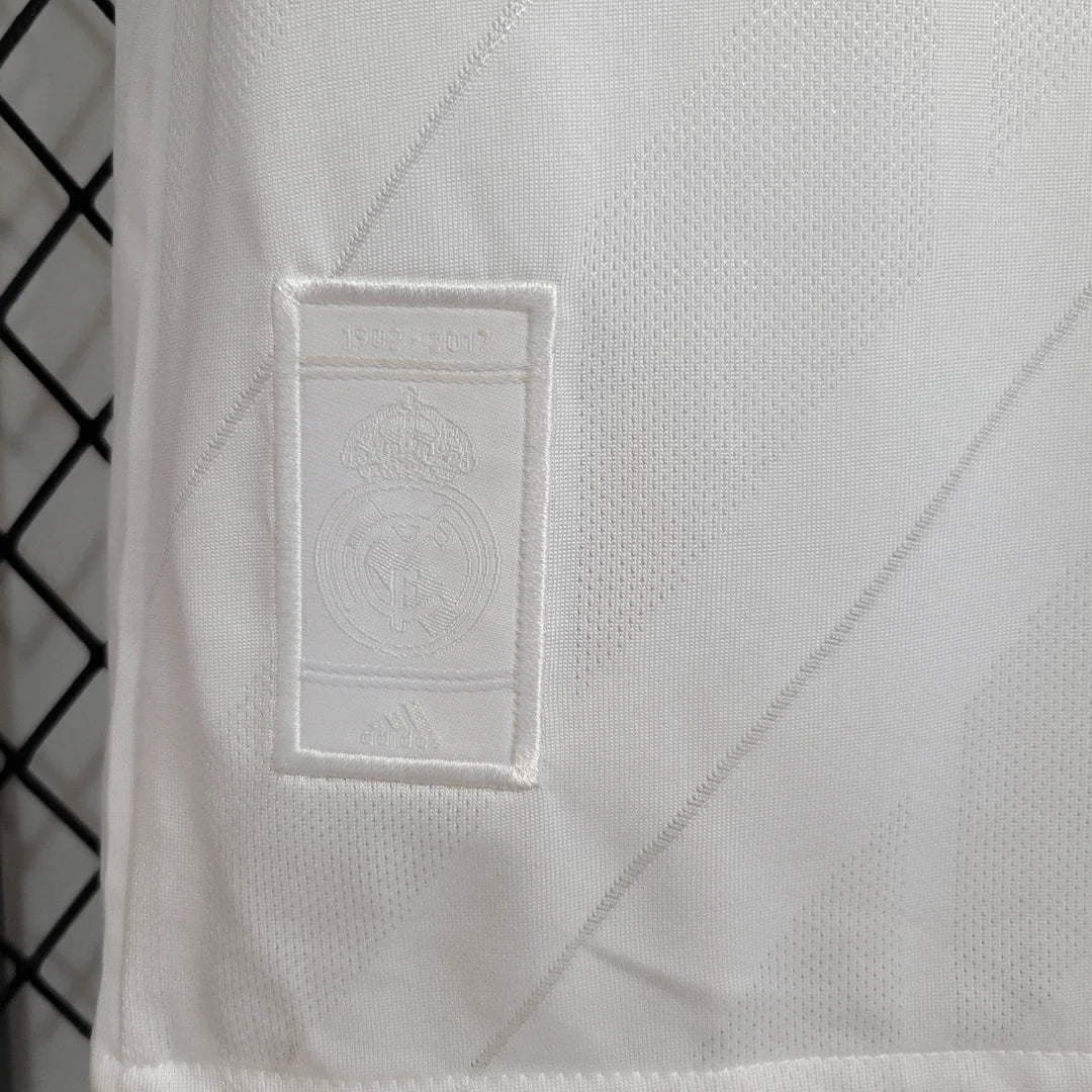 2017-2018 Retro Real Madrid Local Kit Manga Larga