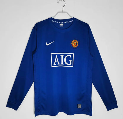 Manchester United Retro 2008-2009 Visitante Kit Manga Larga