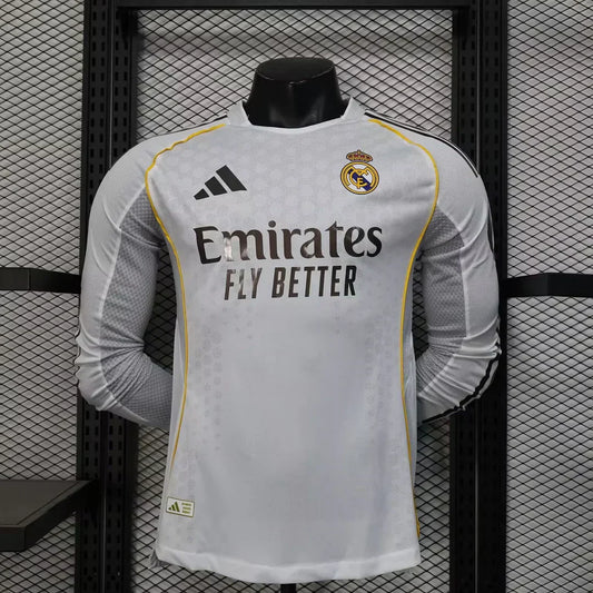 Real Madrid 2025/2026 Local Kit Manga Larga
