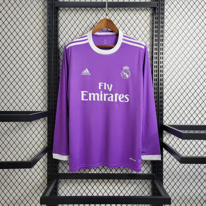 Real Madrid Retro 2016-2017 Visitante Kit Manga Larga