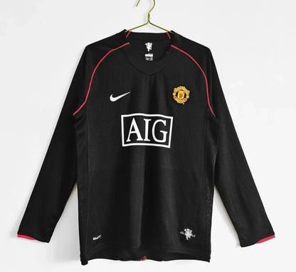 Manchester United Retro 2007-2008 Visitante Kit Manga Larga