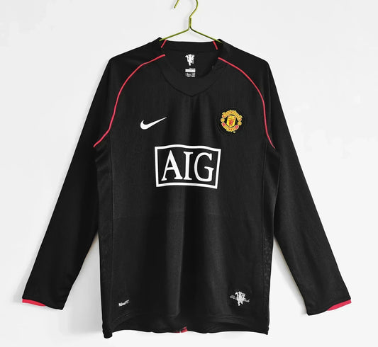 Manchester United Retro 2007-2008 Visitante Kit Manga Larga